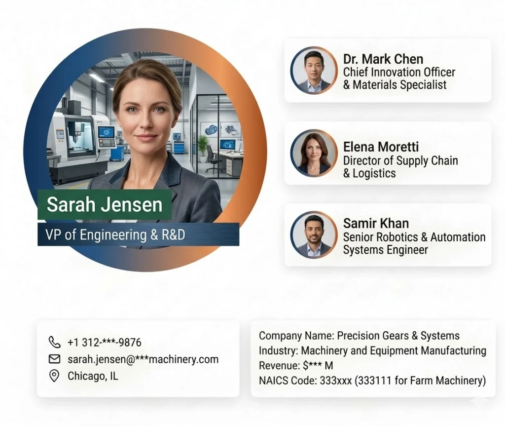 Machinery and Equipment Industry Email List